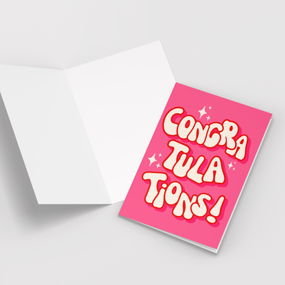 Congratulations Greeting Card Funky Pack of 10 Greeting Cards