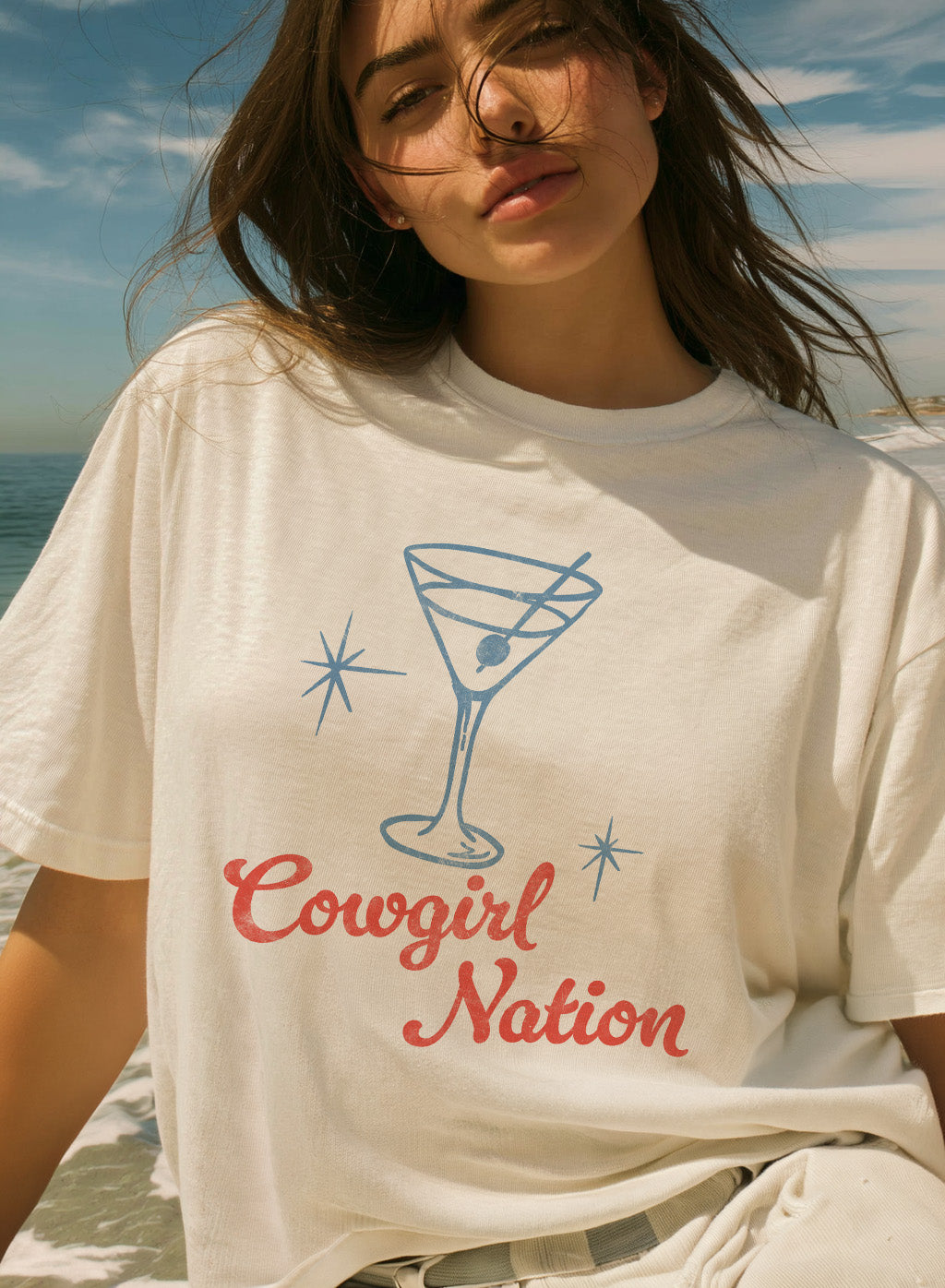 Cowgirl Nation Streetwear Oversized Drop Shoulder T-Shirt