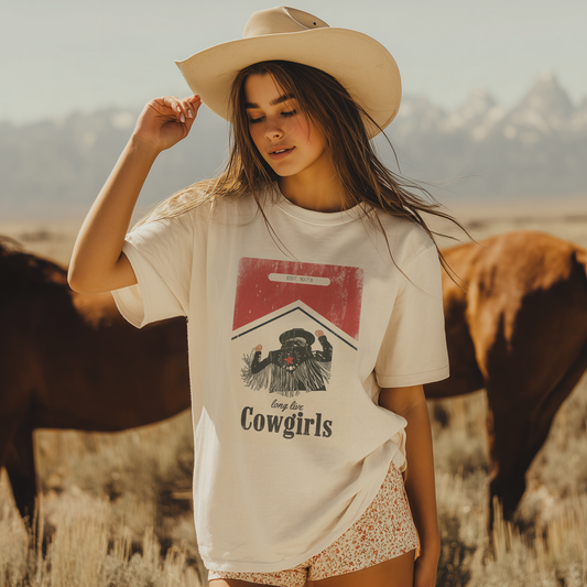 Long Live Cowgirls Streetwear Oversized Drop Shoulder T-Shirt