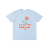 Light blue t-shirt with a red rose and 'Darlin'' text on a white background