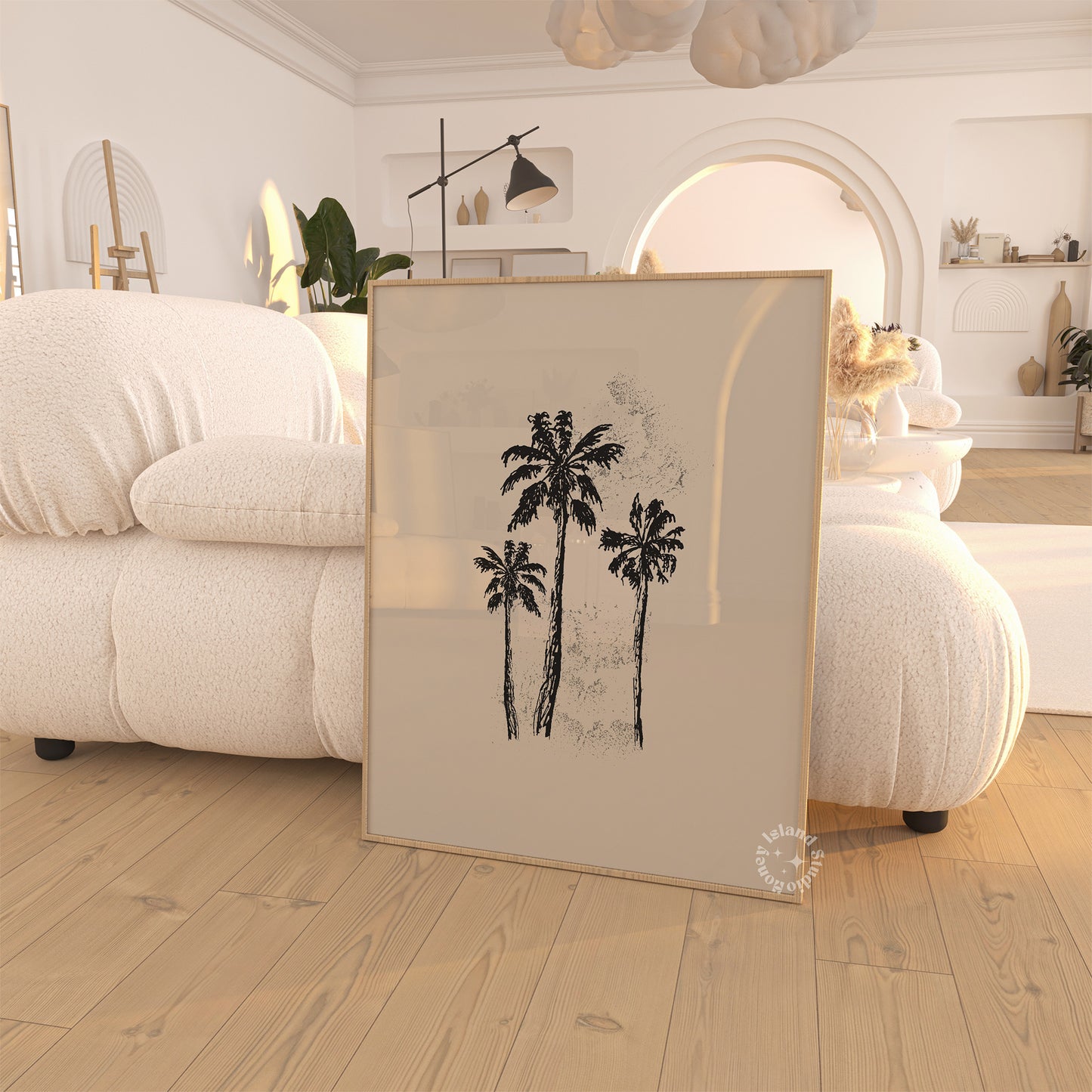 Coastal Cowgirl Palm Trees Poster