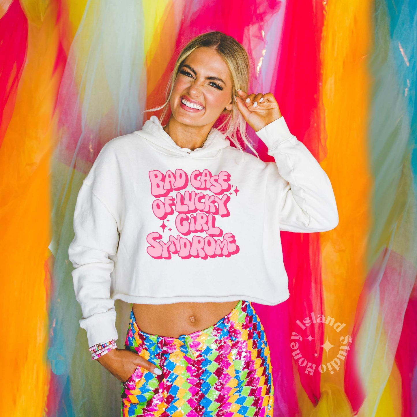 Lucky Girl Syndrome Women's Cropped Hoodie