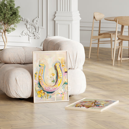 Horseshoe painting, Western Wall Art,  Modern Painting