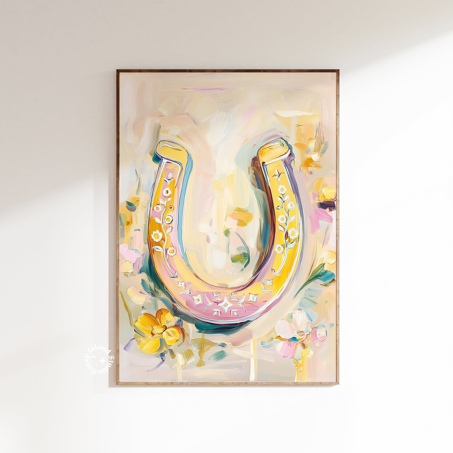 Horseshoe painting, Western Wall Art,  Modern Painting