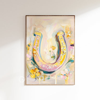 Horseshoe painting, Western Wall Art,  Modern Painting