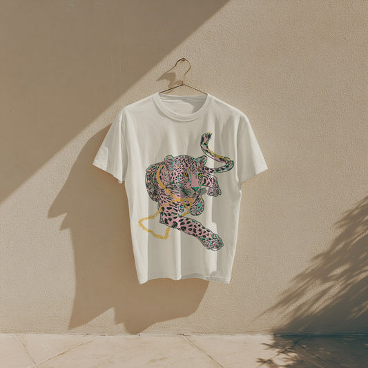 Leopard Tee Unisex Pure Cotton T-Shirt