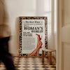 Trendy Leopard Wall Art &nbsp;Woman's World Feminist Print Leopard Red Aesthetic Poster