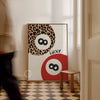 Trendy Lucky Print, 8 Ball Leopard Red Aesthetic Poster