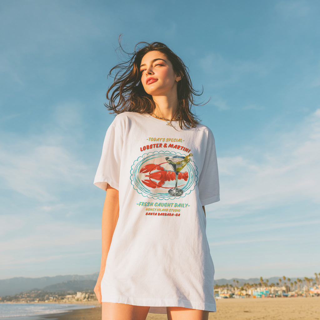 Lobster Martini Premium T-shirt - Honey Island Studio