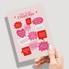 Valentines Day Card, Ways to say  I love You Pack of 10 Greeting Cards