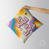 No Rain, No Flowers Groovy Throw Pillow