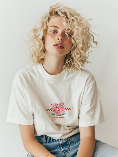 Pizza by The Slice Crewneck T-shirt - Honey Island Studio