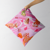 Poker Night Pink Throw Pillow