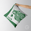 Queen Of Hearts Throw Pillow - Green/White