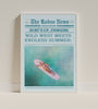 Coastal Cowgirl Wall Art – Retro Newspaper Print in Blue Tones