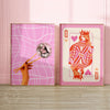 Disco Chopsticks Pink Poster