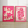 Be Nice or Leave Groovy Wall Art Poster