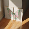 Split Butterfly RIGHT Wing Wall Print - Pink/Green