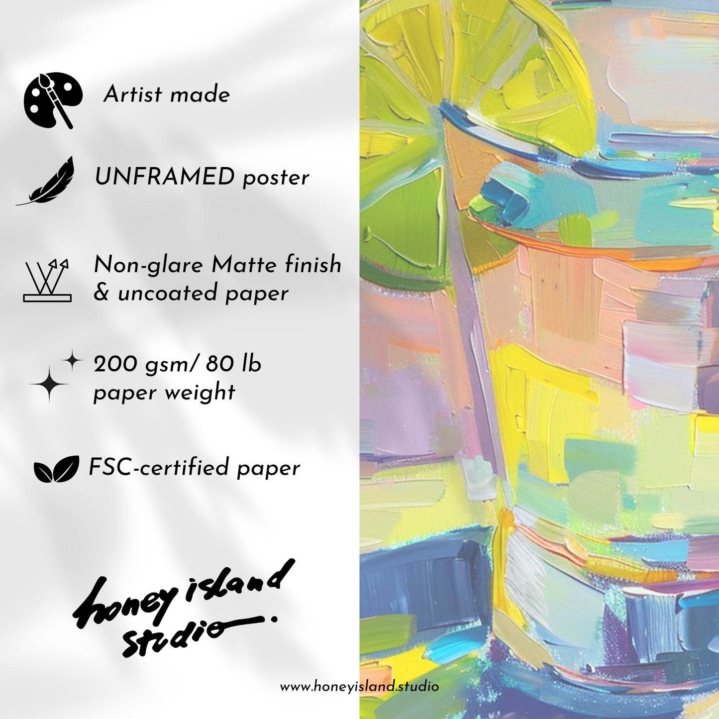 Tequila Art Print | Pastel Cocktail Wall Art