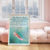 Blue Coastal Cowgirl Wall Decor – Vintage Newspaper Style Art Print