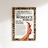 /Trendy Leopard Wall Art &nbsp;Woman's World Feminist Print Leopard Red Aesthetic Poster/