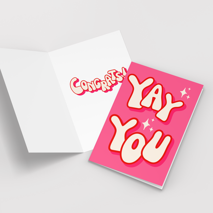 Yay You Congrats Greeting Card Pack of 10 Greeting Cards